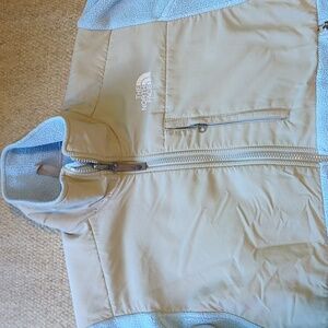Women's The North Face Fleece Jacket Blue/Grey Size Small